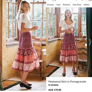 Arnhem Fleetwood Skirt in Pomegranate